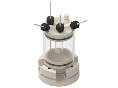 Two-Compartment Bottom Mount Electrochemical Cell 50 Ml, Electrochemical Products, Redox.me, MSE Supplies