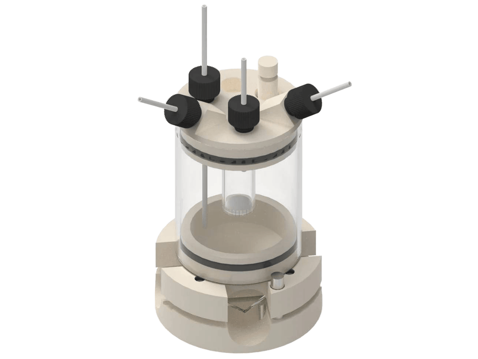 Two-Compartment Bottom Mount Electrochemical Cell 50 Ml, Electrochemical Products, Redox.me, MSE Supplies