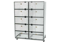 PLAS LABS Multiple Cubicle Clear Acrylic Desiccators (48" x 24" x 66") - MSE Supplies LLC