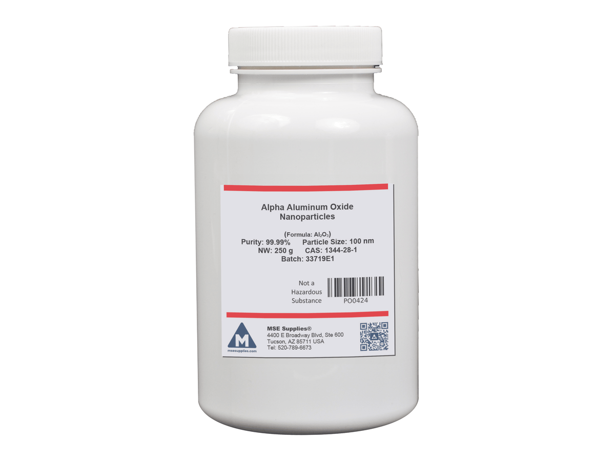 MSE PRO 100 nm High Purity 99.99% Alpha Aluminum Oxide Nanoparticles, Chemicals and Compounds, MSE Supplies LLC, MSE Supplies