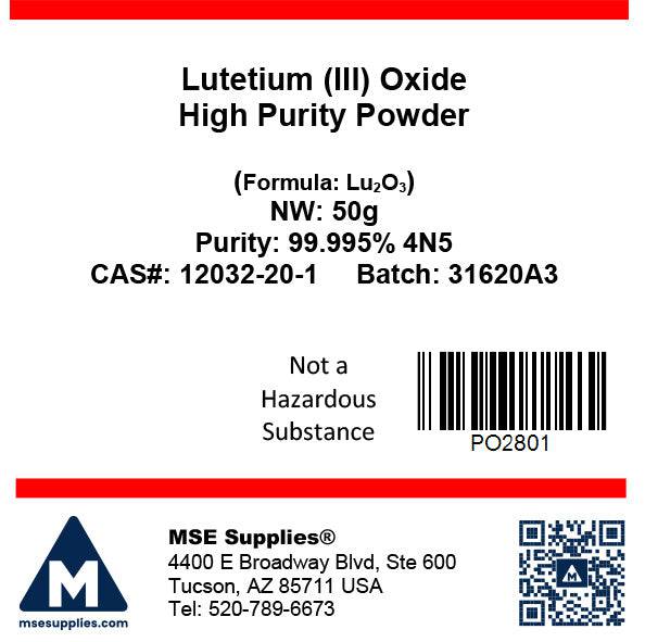 MSE PRO Lutetium (III) Oxide (Lu<sub>2</sub>O<sub>3</sub>) 99.995% 4N5 Powder, Chemicals and Compounds, MSE Supplies LLC, MSE Supplies