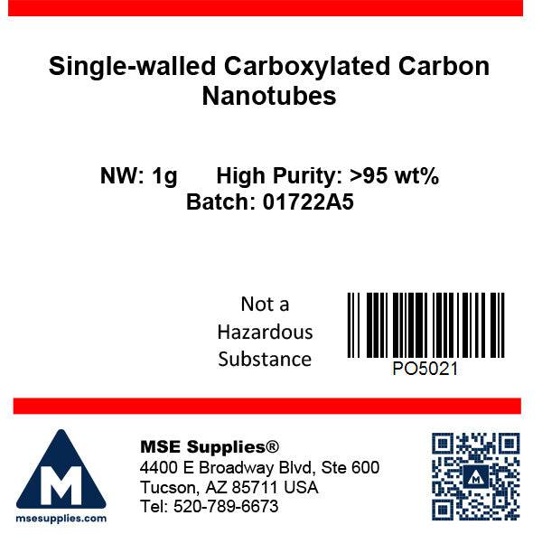 MSE PRO High Purity (>95 wt%) Single-walled Carboxylated Carbon Nanotubes, 1g, Nano Materials, MSE Supplies LLC, MSE Supplies