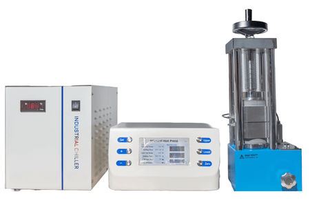 MSE PRO 24-Ton Benchtop Heated Lab Press (300°C) with Dual Flat Heating Plates (100x100 mm), Pellet Press Die Set, MSE Supplies LLC, MSE Supplies