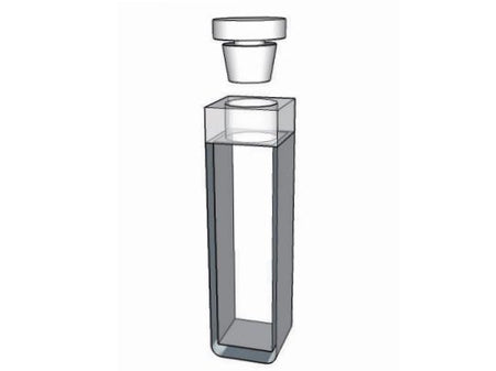 MSE PRO Standard Round-Bottom Cuvettes With Stopper, 10mm Path Length, ES Quartz Glass (190 nm - 2500 nm), Laboratory Spectrometers and Spectrophotometers, MSE Supplies LLC, MSE Supplies