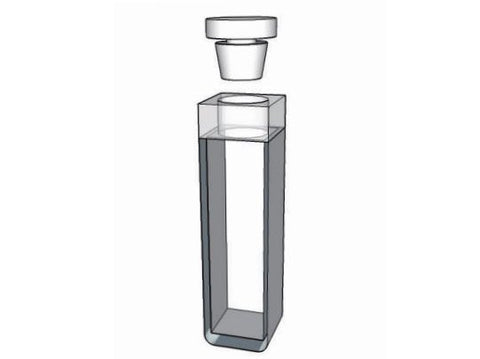 MSE PRO Standard Round-Bottom Cuvettes With Stopper, 40mm Path Length, ES Quartz Glass (190 nm - 2500 nm), Laboratory Spectrometers and Spectrophotometers, MSE Supplies LLC, MSE Supplies