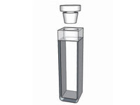 MSE PRO Standard Round-Bottom Cuvettes With Stopper, 50mm Path Length, ES Quartz Glass (190 nm - 2500 nm), Laboratory Spectrometers and Spectrophotometers, MSE Supplies LLC, MSE Supplies
