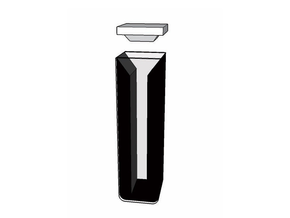 MSE PRO Micro Cuvettes With Black Walls, 50mm Path Length, ES Quartz Glass (190 nm - 2500 nm), Laboratory Spectrometers and Spectrophotometers, MSE Supplies LLC, MSE Supplies