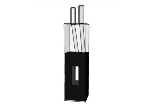 MSE PRO Self Masking Flow Cuvettes, 5mm Path Length, ES Quartz Glass (190 nm - 2500 nm), Laboratory Spectrometers and Spectrophotometers, MSE Supplies LLC, MSE Supplies