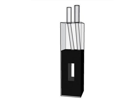 MSE PRO Self Masking Flow Cuvettes, 20mm Path Length, ES Quartz Glass (190 nm - 2500 nm), Laboratory Spectrometers and Spectrophotometers, MSE Supplies LLC, MSE Supplies