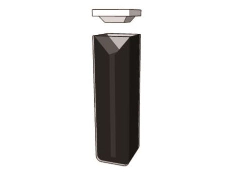 MSE PRO Micro Cuvettes With Black Walls, 100mm Path Length, ES Quartz Glass (190 nm - 2500 nm), Laboratory Spectrometers and Spectrophotometers, MSE Supplies LLC, MSE Supplies