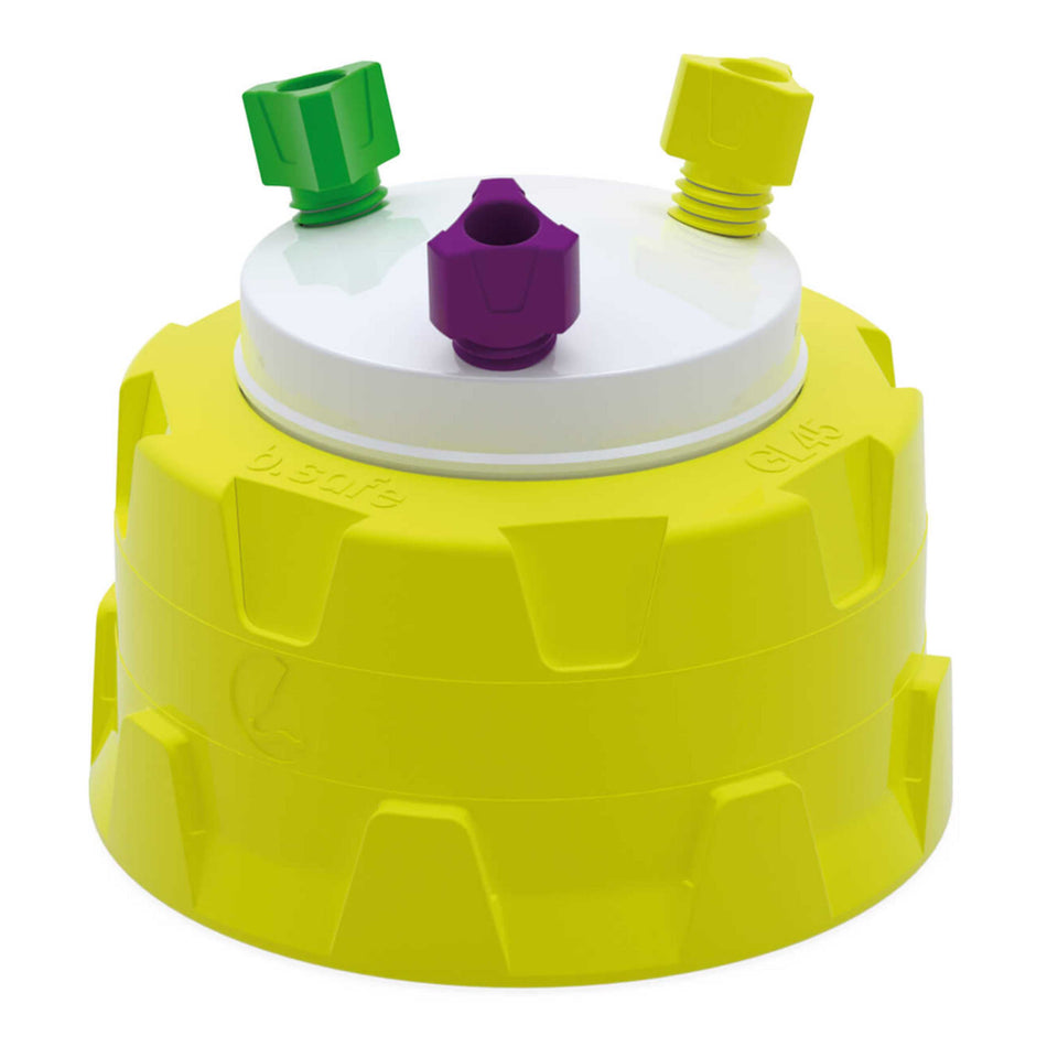 b.safe System Caps GL45 (3x UNF 1/4" ) (PTFE/PP )