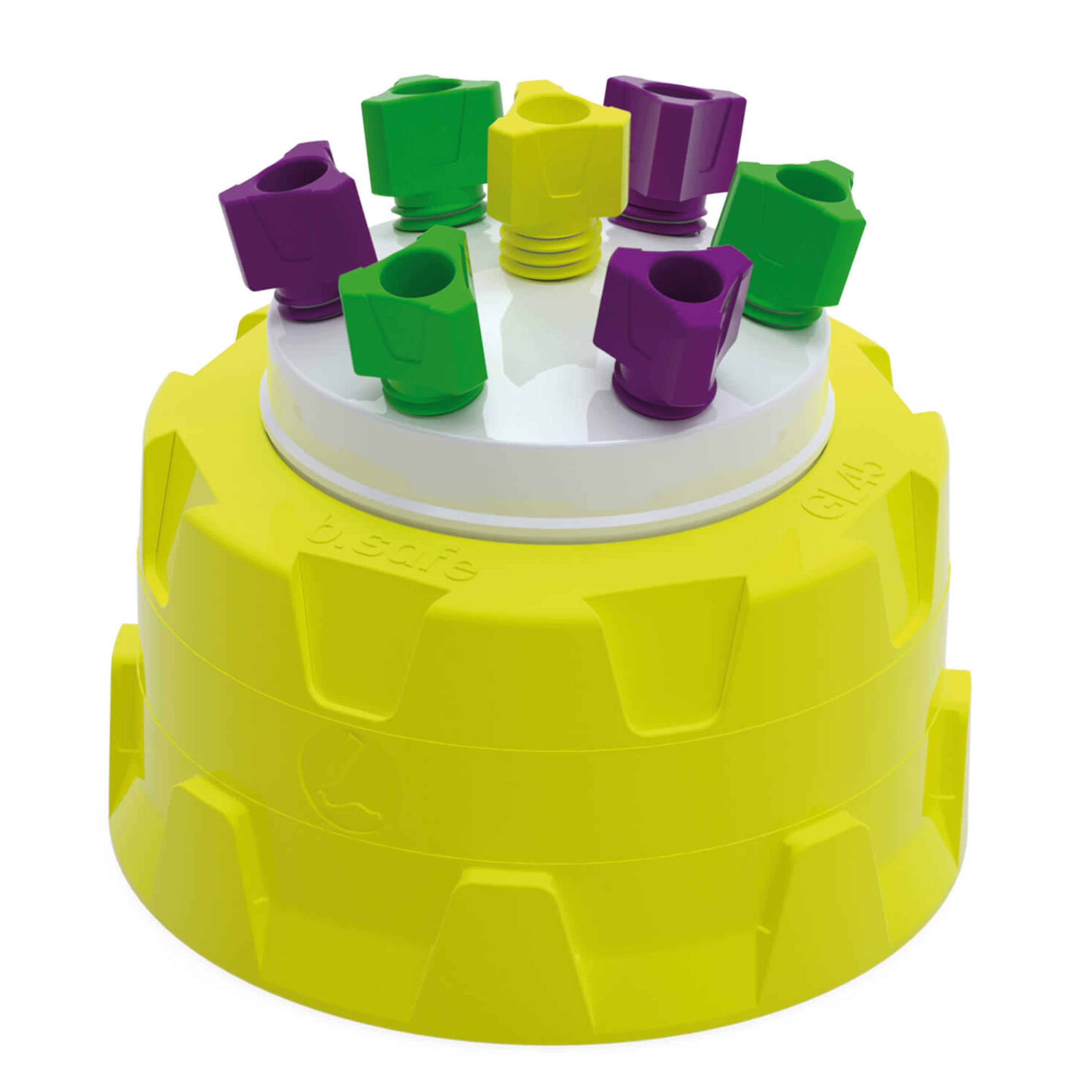 b.safe System Caps GL45 (7x UNF 1/4" ) (PTFE/PP )