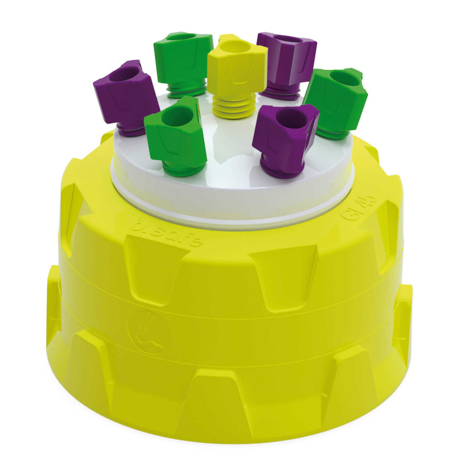 b.safe System Caps GL45 (7x UNF 1/4" ) (PTFE/PP )