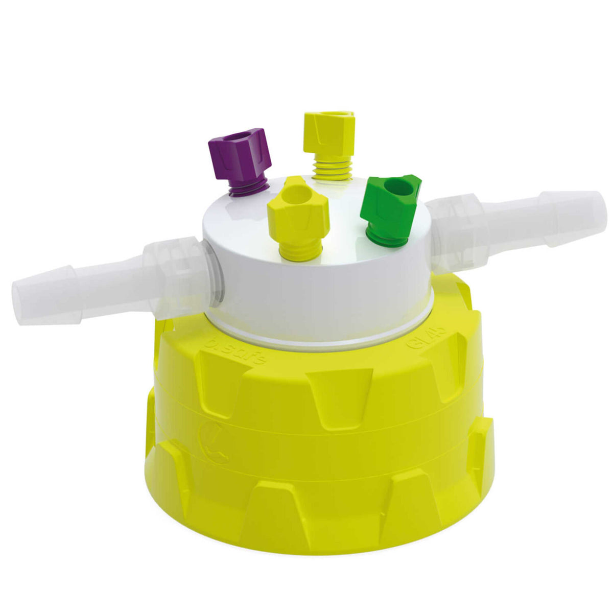 b.safe System Caps GL45 (4x UNF 1/4", 2x NPT 1/8" ) (PTFE/PP )