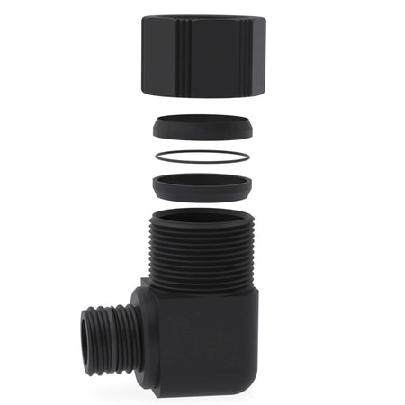 b.safe Angled Connector (90°, 1x Ø 32 mm, 1x GL25 (m) ) (PE-EX )