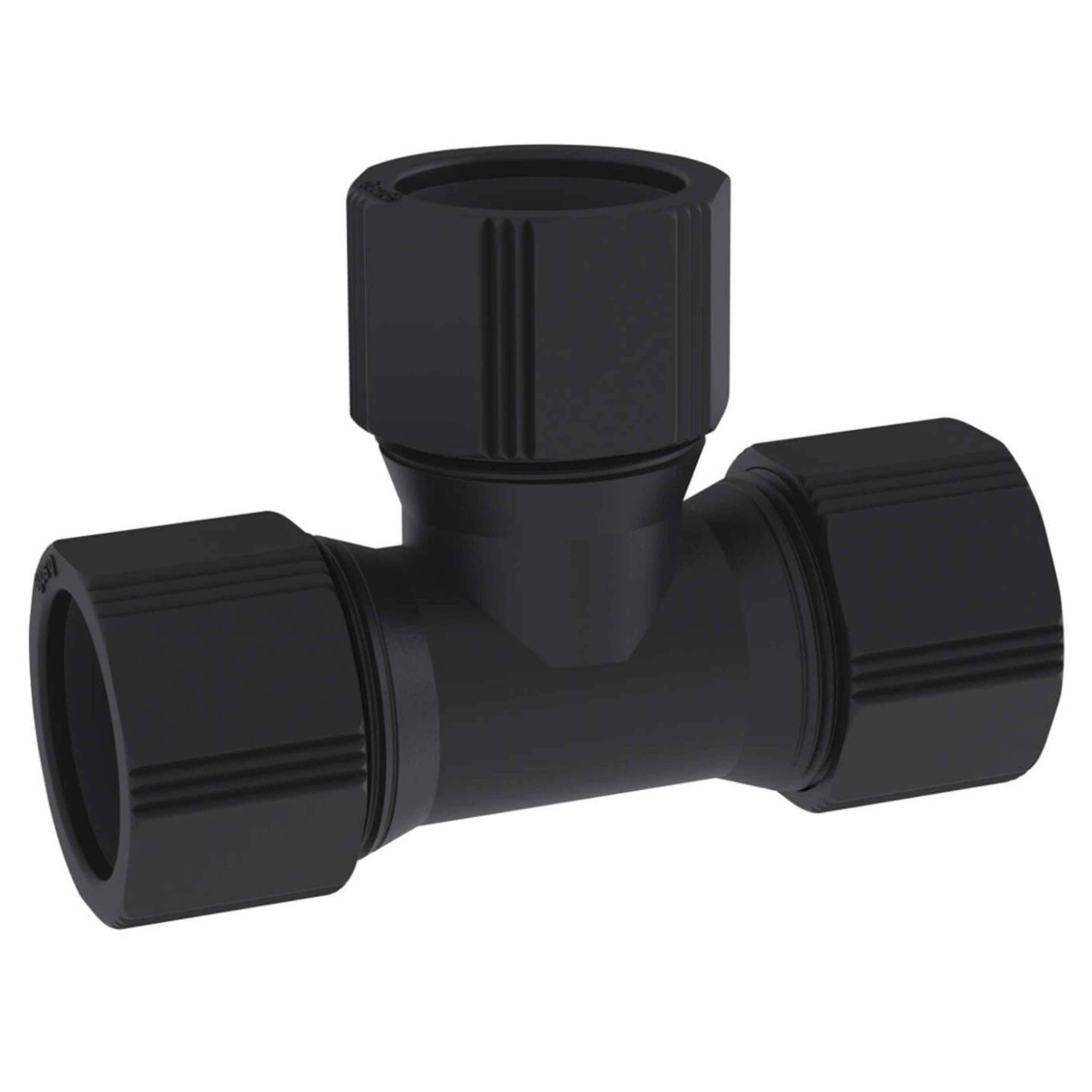 b.safe T-Connection Tubes for Waste Pipes (92°, L 125 mm, 3x Ø 32 mm ) (PE-EX )