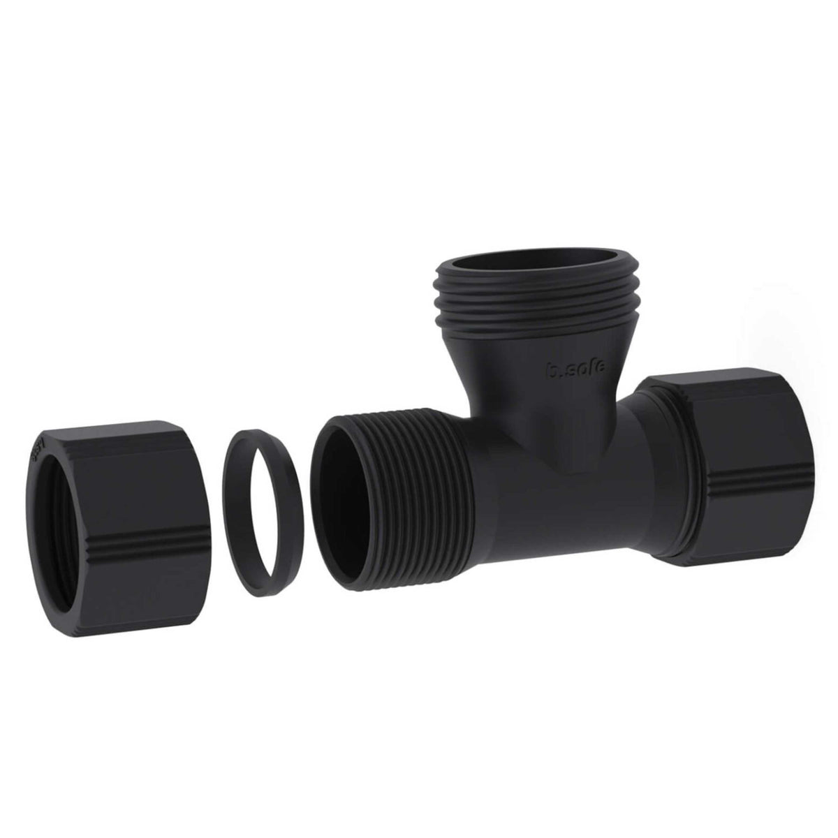 b.safe T-Connection Tubes for Waste Pipes (225 mm, 2x Ø 32 mm, 1x GL45 (m) ) (PE-EX )