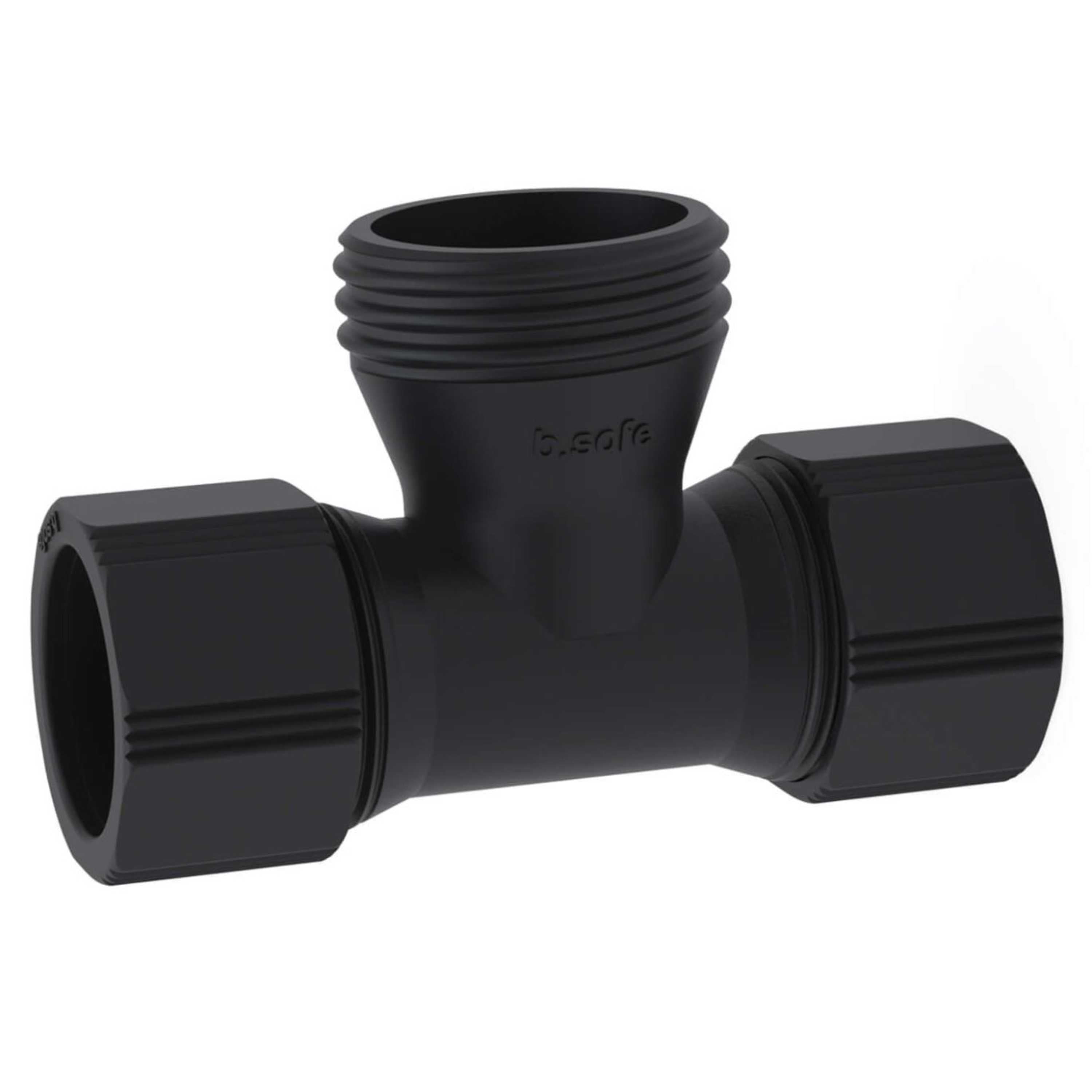 b.safe T-Connection Tubes for Waste Pipes (225 mm, 2x Ø 32 mm, 1x GL45 (m) ) (PE-EX )
