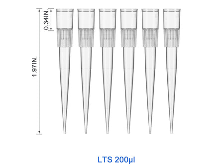 Biologix 20µL LTS Pipette Tips, Sterile Filter Tip ,96 Pcs/Rack, 4800Pcs/Case - MSE Supplies LLC