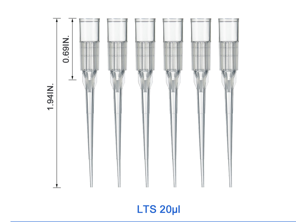 Biologix 20µL LTS Pipette Tips, Sterile Filter Tip ,96 Pcs/Rack, 4800Pcs/Case - MSE Supplies LLC