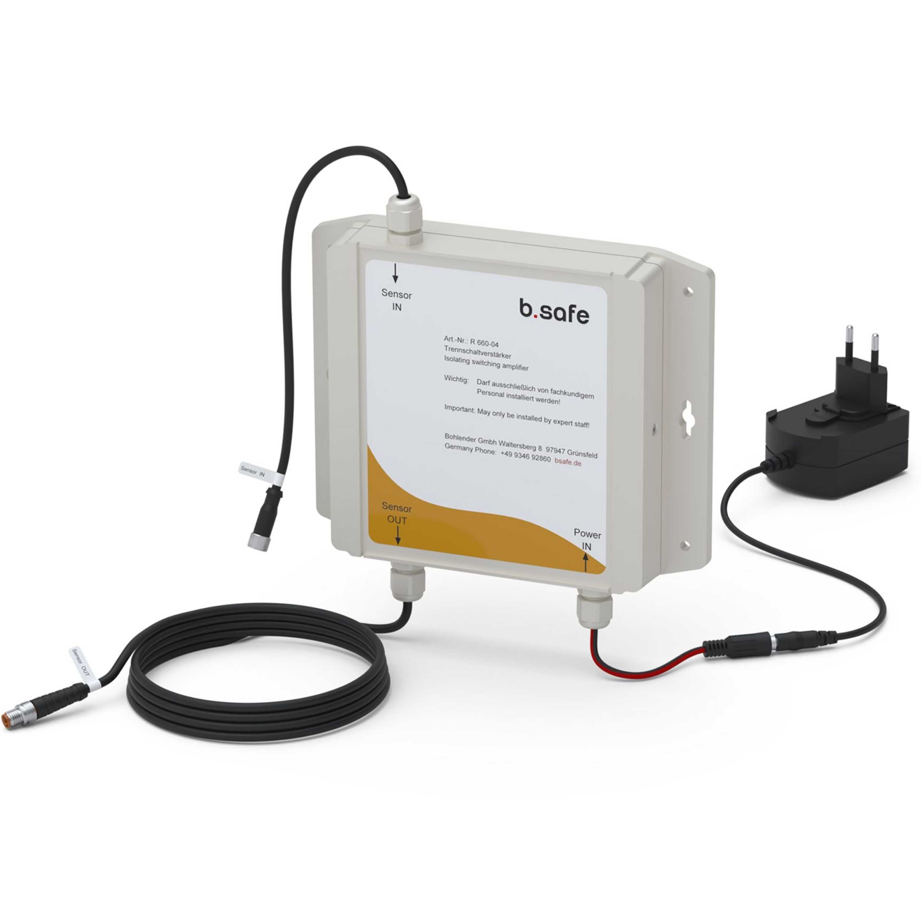 b.safe Isolated Amplifier (1-Kanal, 200 x 200 x 40 mm ) (ABS )