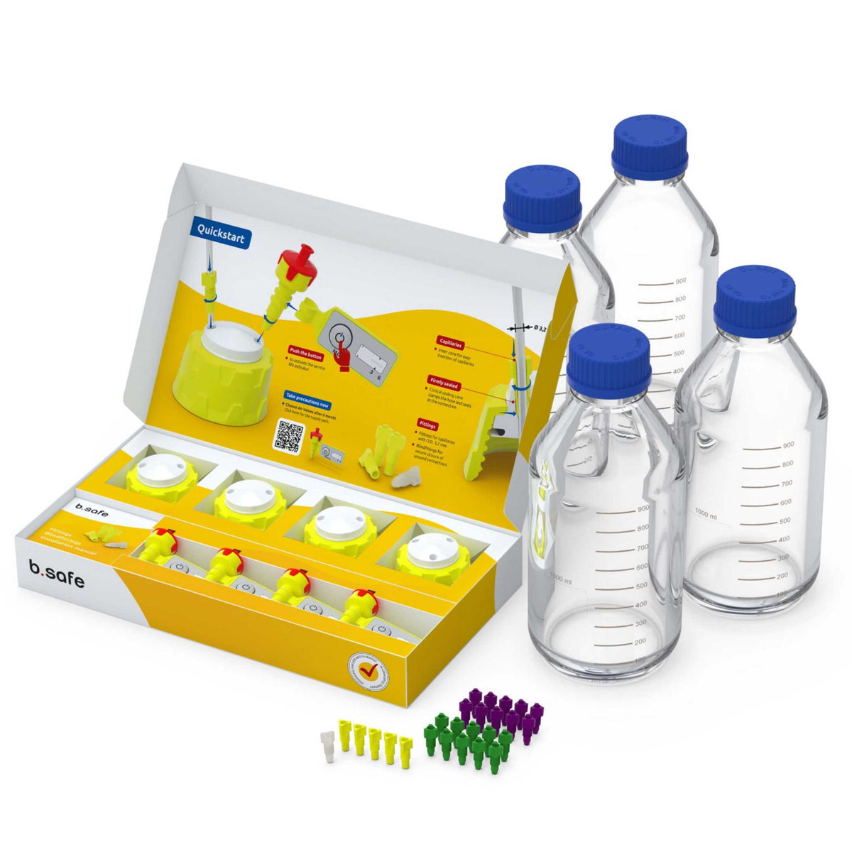 b.safe Starter Sets Premium A (GL 45 ) (PP/PTFE )