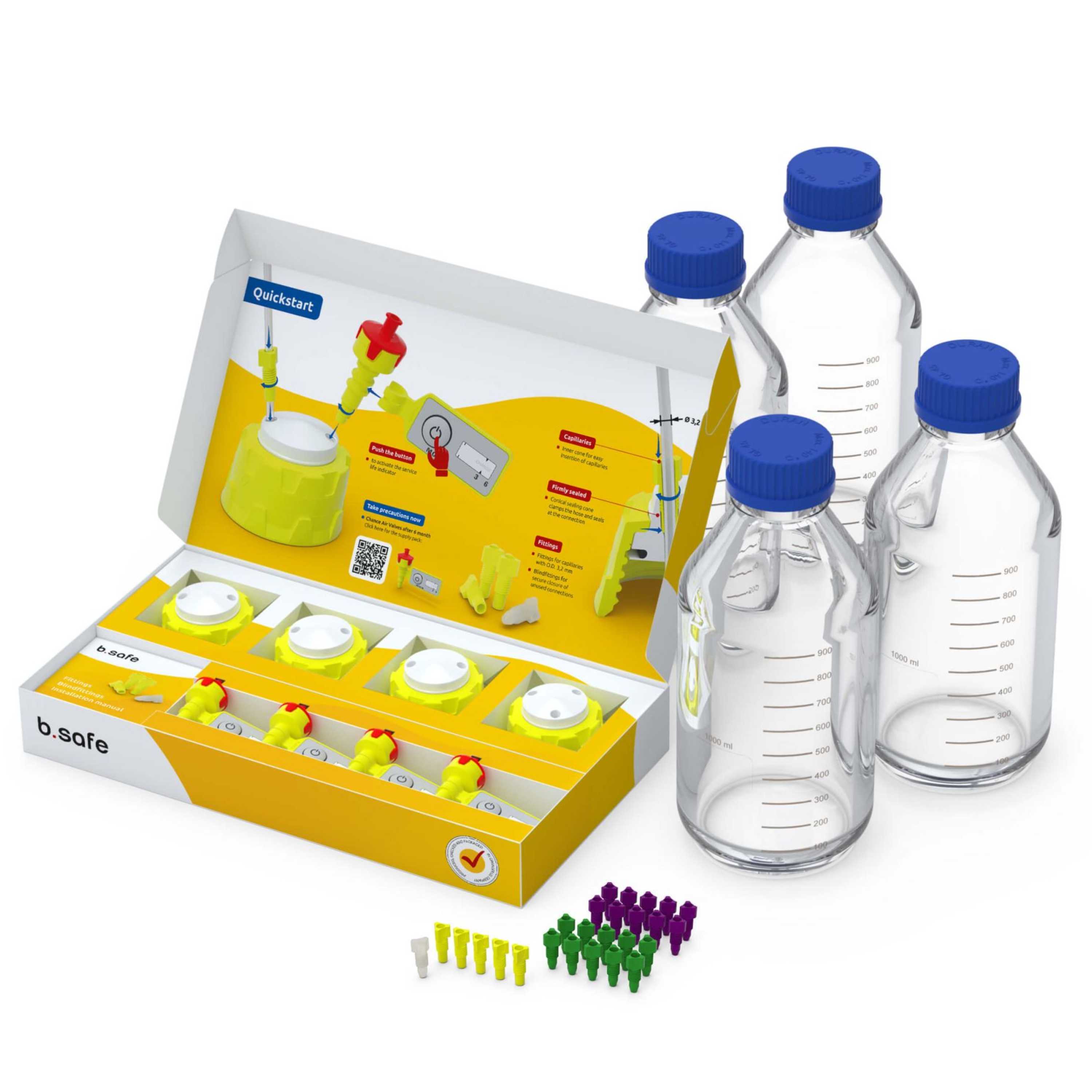 b.safe Starter Sets Premium A (GL 45 ) (PP/PTFE )
