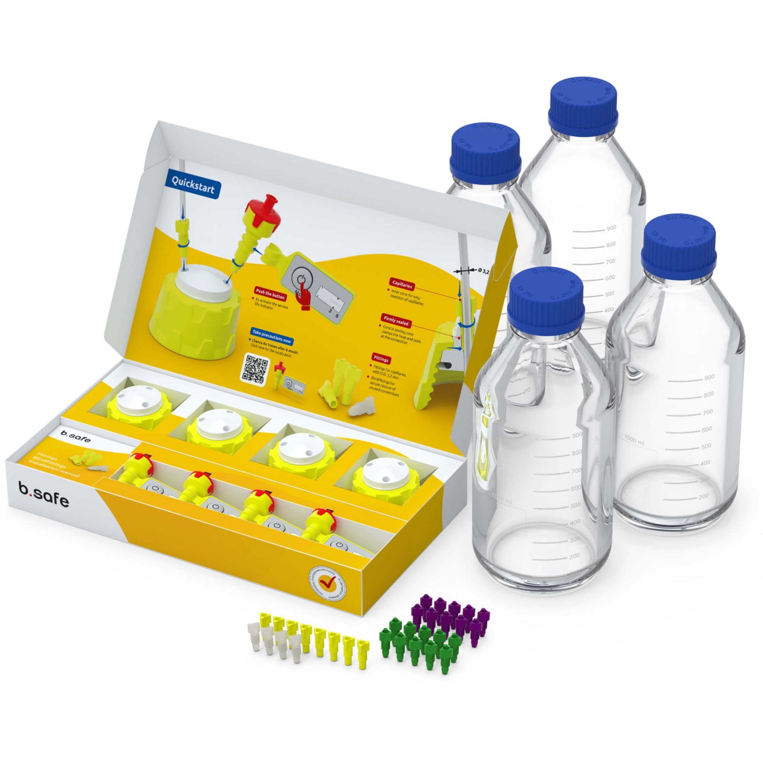 b.safe Starter Sets Premium B (GL 45 ) (PP/PTFE )
