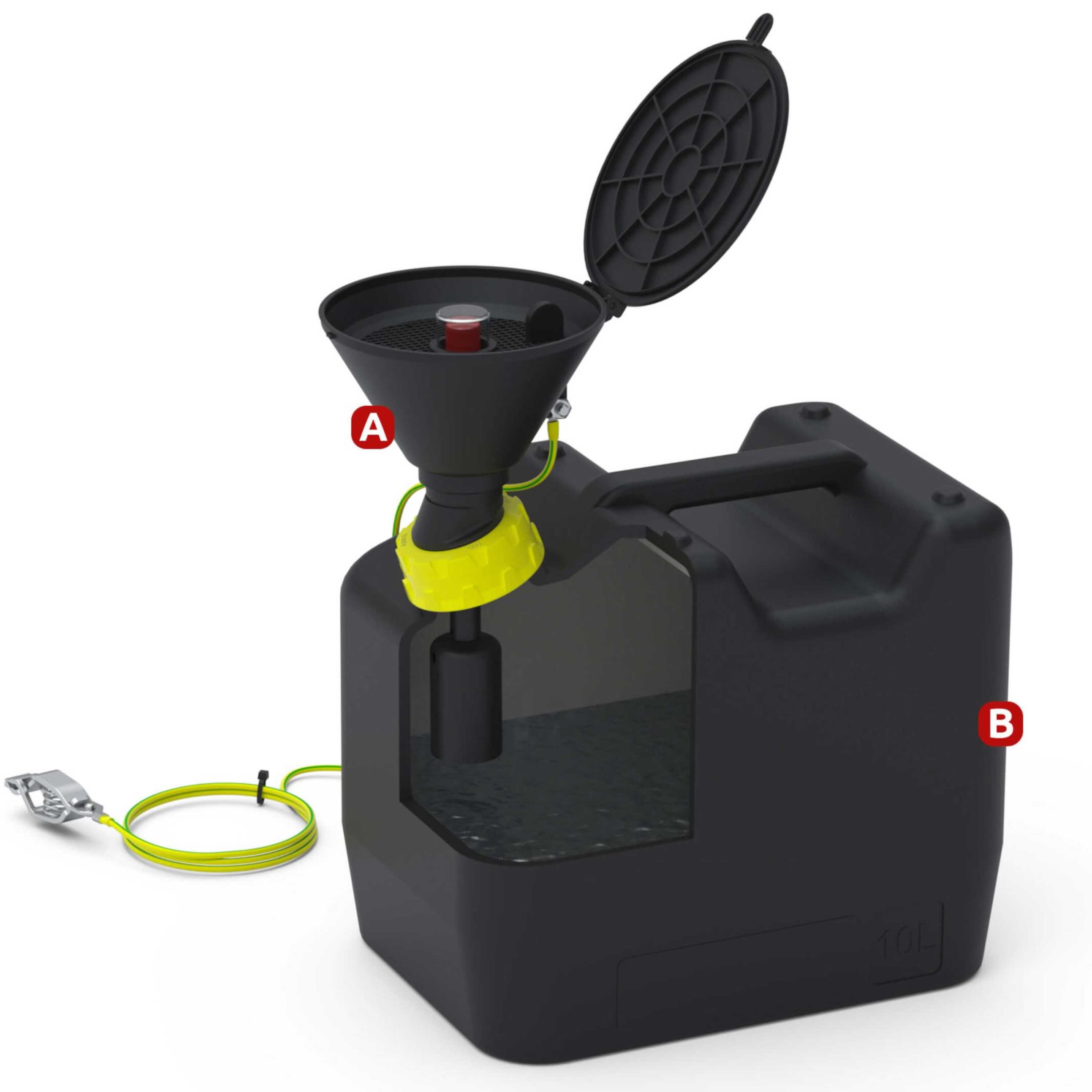 b.safe Funnel Control Set (S 60 - Ø 130 mm, 10 l ) (PE-EX, PP-GF )