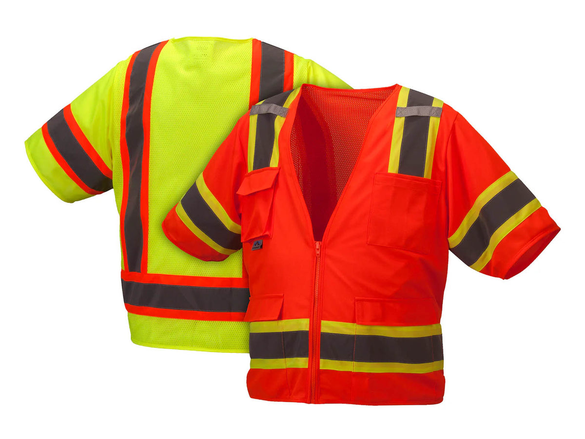 PYRAMEX Vests RVZ34 Series Working Vests, PK of 12 - MSE Supplies LLC