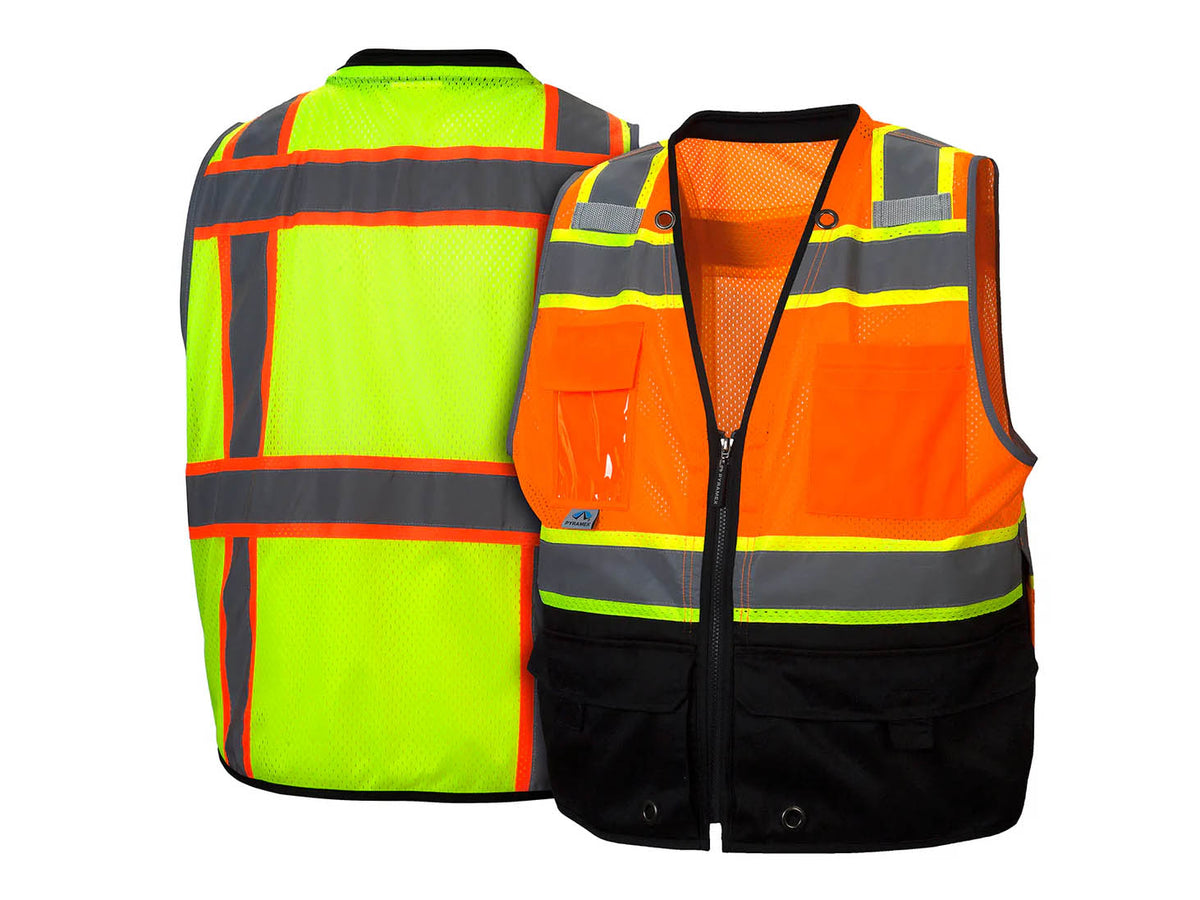 PYRAMEX Vests RVZ44B Series Working Vests, PK of 12 - MSE Supplies LLC