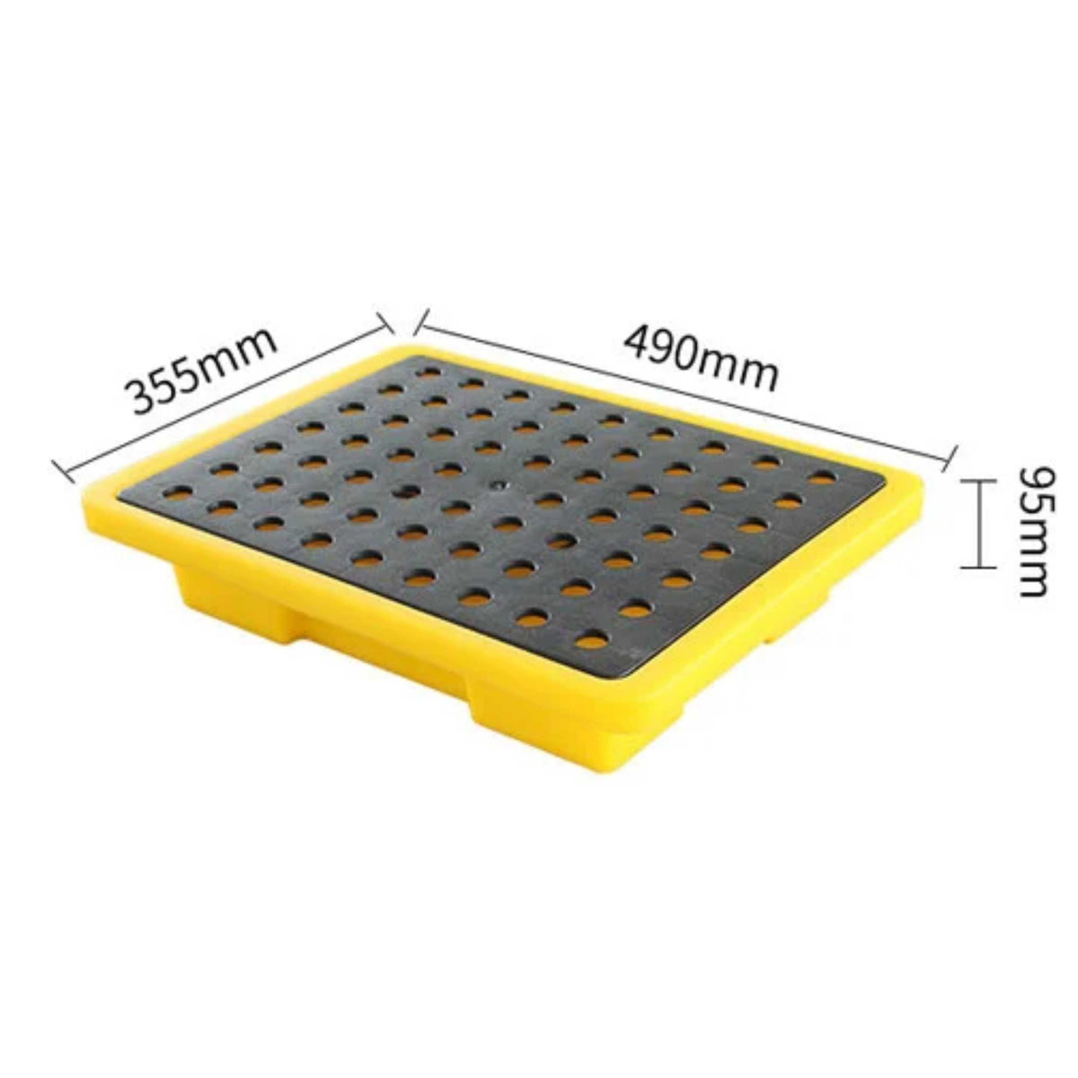 SAI-U® 6 Gallon, Yellow Steel Spill Pallet (Tabletop)