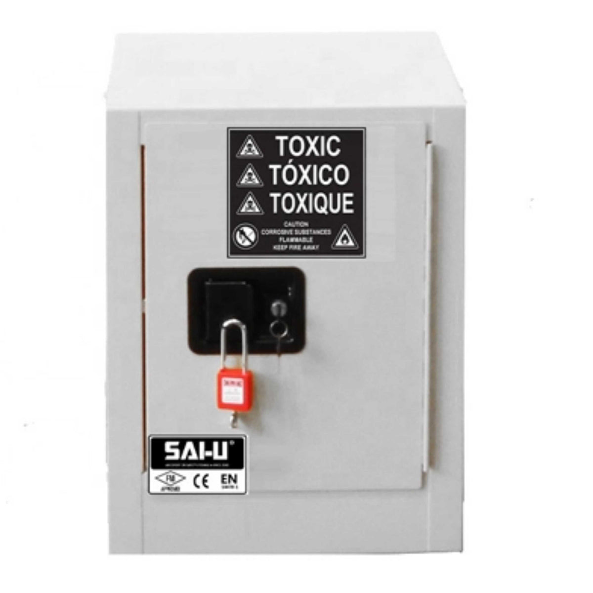 SAI-U® 4 Gallon, Manual Close, 1 shelf, Toxic Chemicals Safety Storage Cabinet