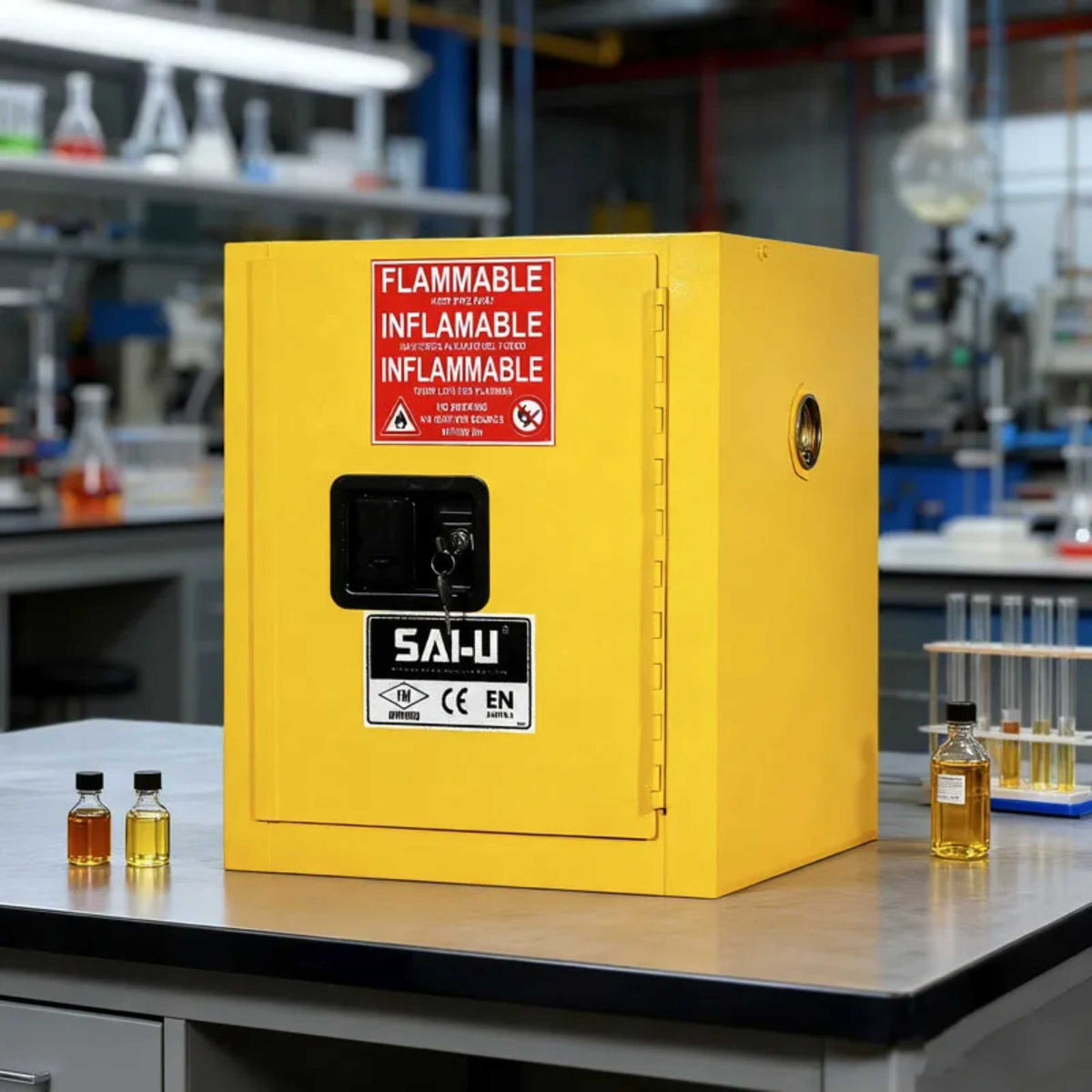 SAI-U® 4 Gallon, Manual Close, 1 shelf, Flammable Liquids Safety Storage Cabinet