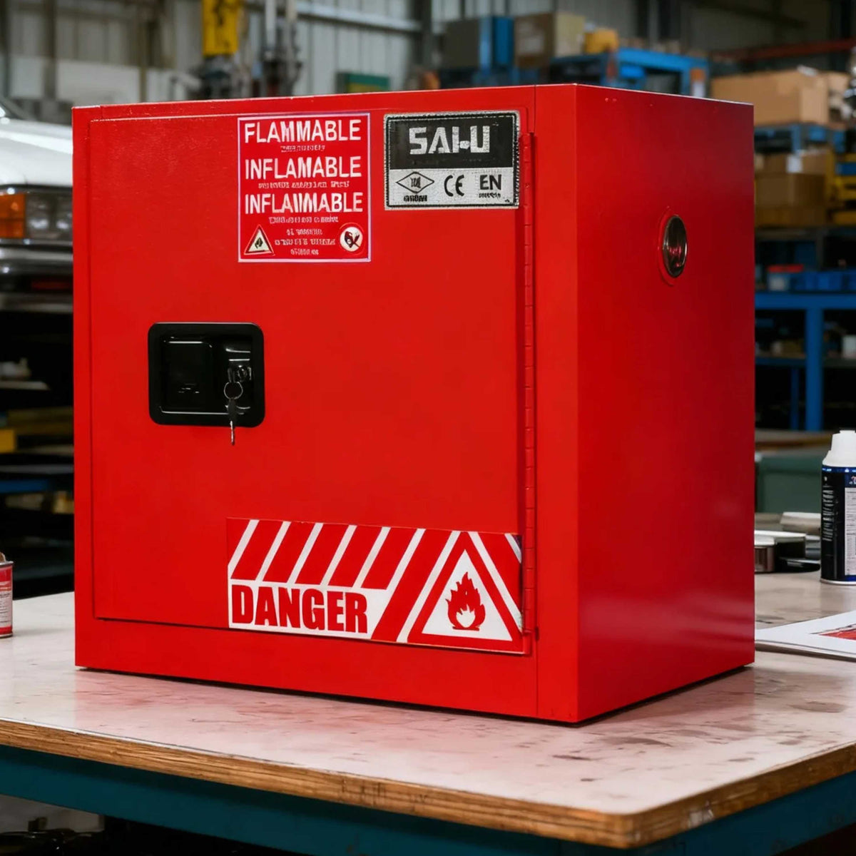 SAI-U® 10 Gallon, Manual Close, 1 shelf, Combustibles Safety Storage Cabinet