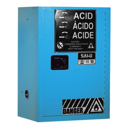 SAI-U® 12 Gallon, Manual Close, 1 shelf, Corrosive Liquids Safety Storage Cabinet