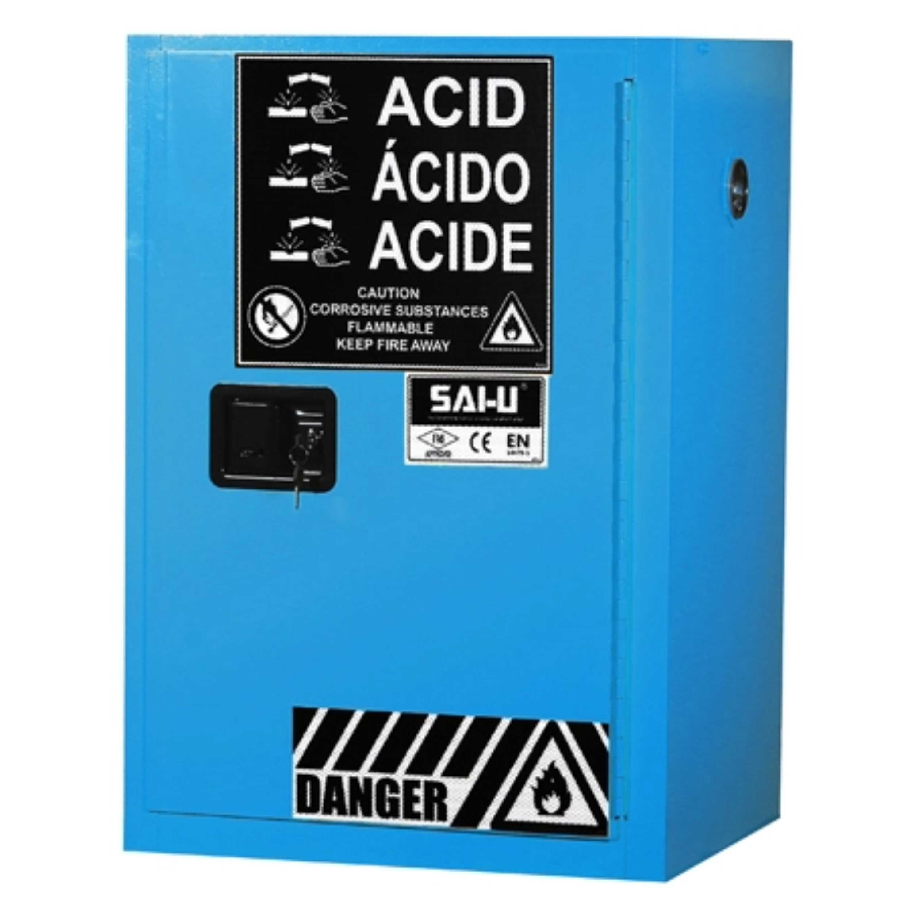 SAI-U® 12 Gallon, Manual Close, 1 shelf, Corrosive Liquids Safety Storage Cabinet