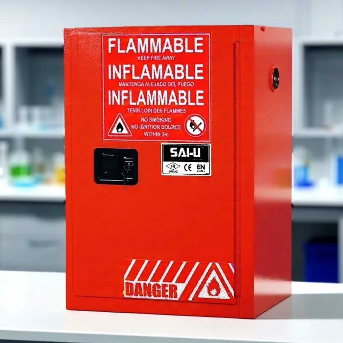 SAI-U® 12 Gallon, Manual Close, 1 shelf, Combustibles Safety Storage Cabinet