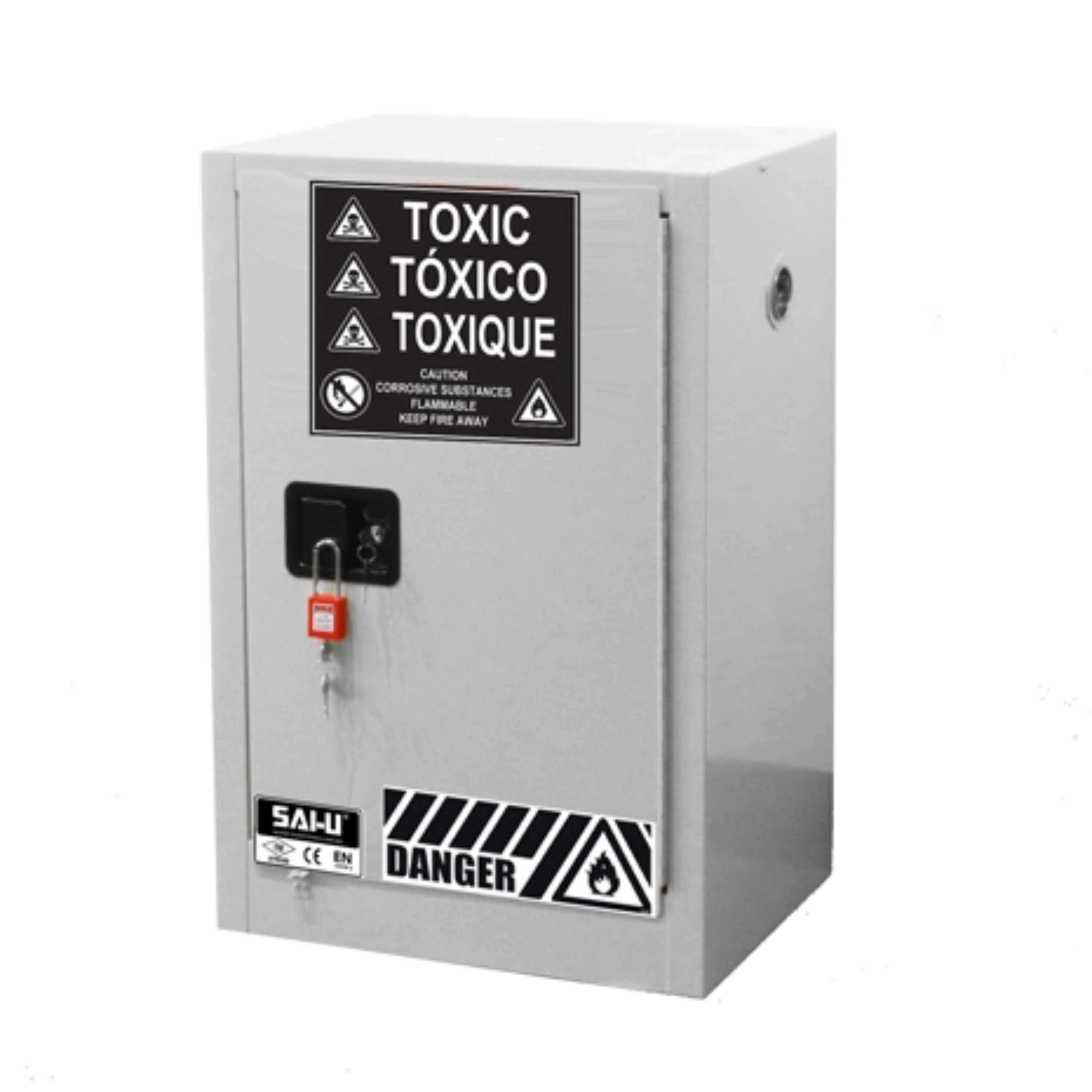 SAI-U® 12 Gallon, Manual Close, 1 shelf, Toxic Chemicals Safety Storage Cabinet