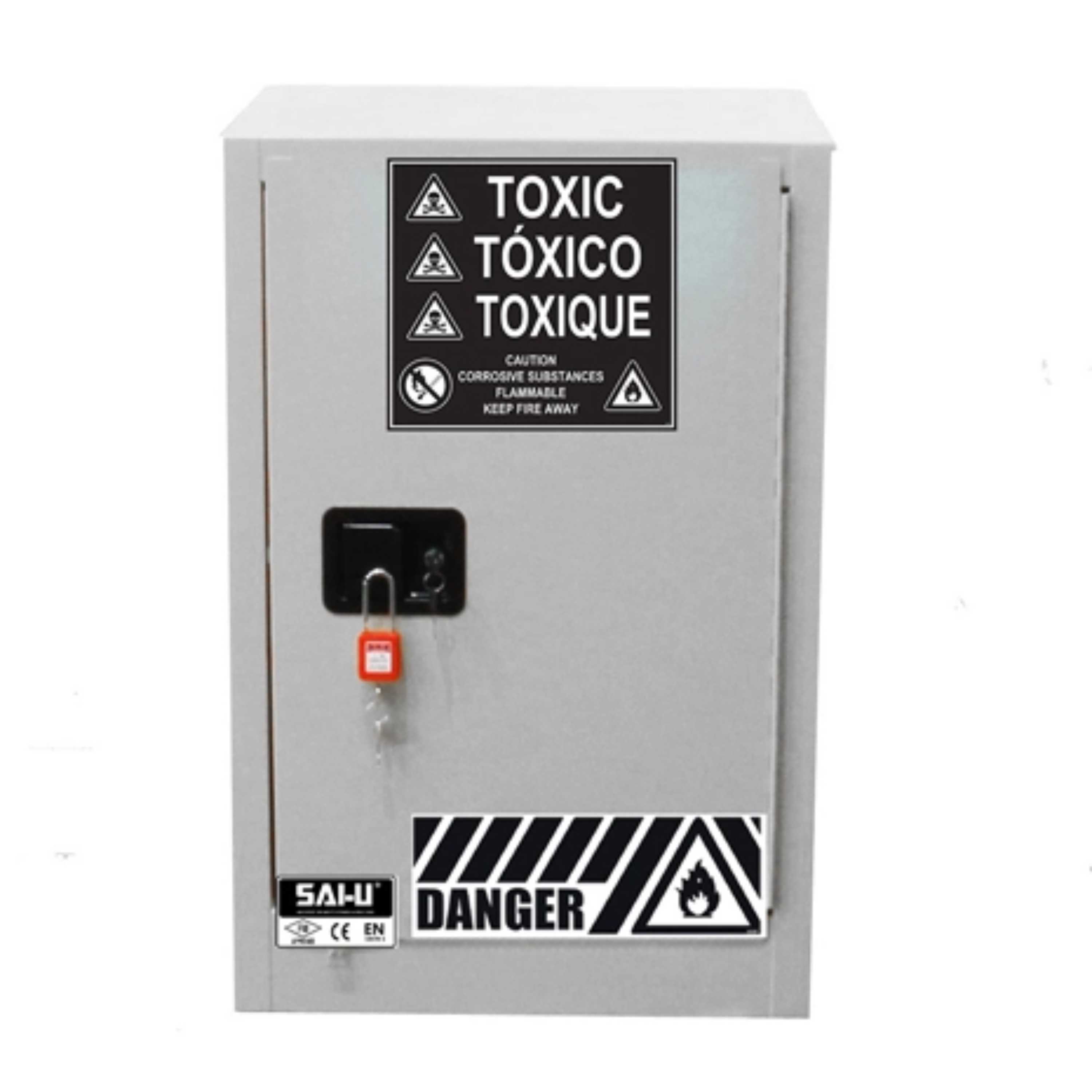 SAI-U® 12 Gallon, Manual Close, 1 shelf, Toxic Chemicals Safety Storage Cabinet