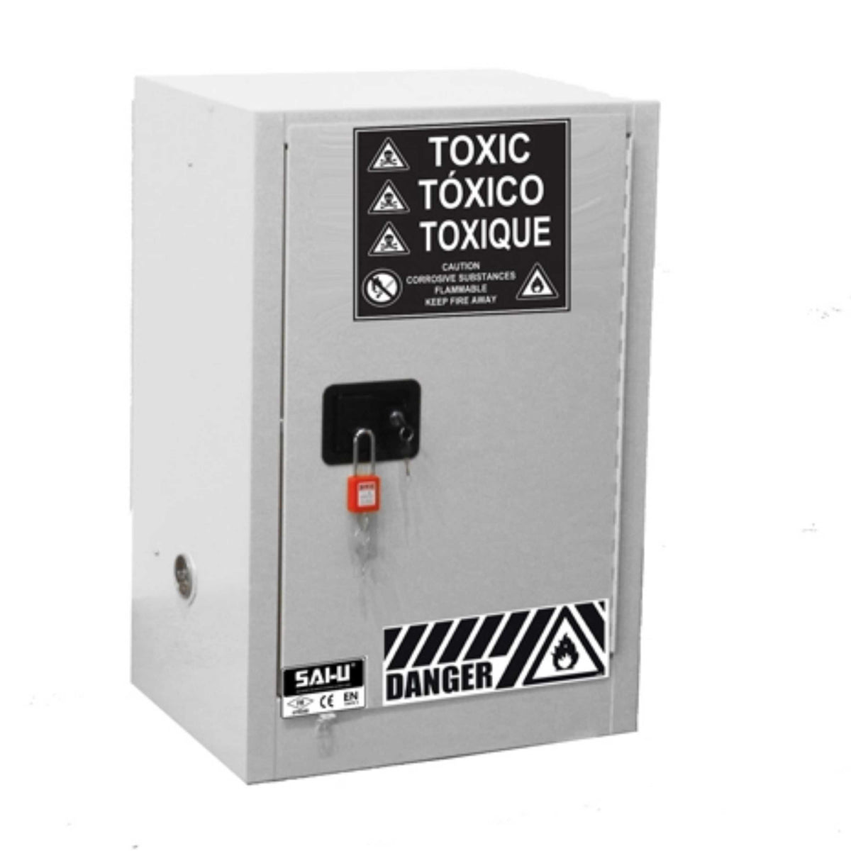 SAI-U® 12 Gallon, Manual Close, 1 shelf, Toxic Chemicals Safety Storage Cabinet