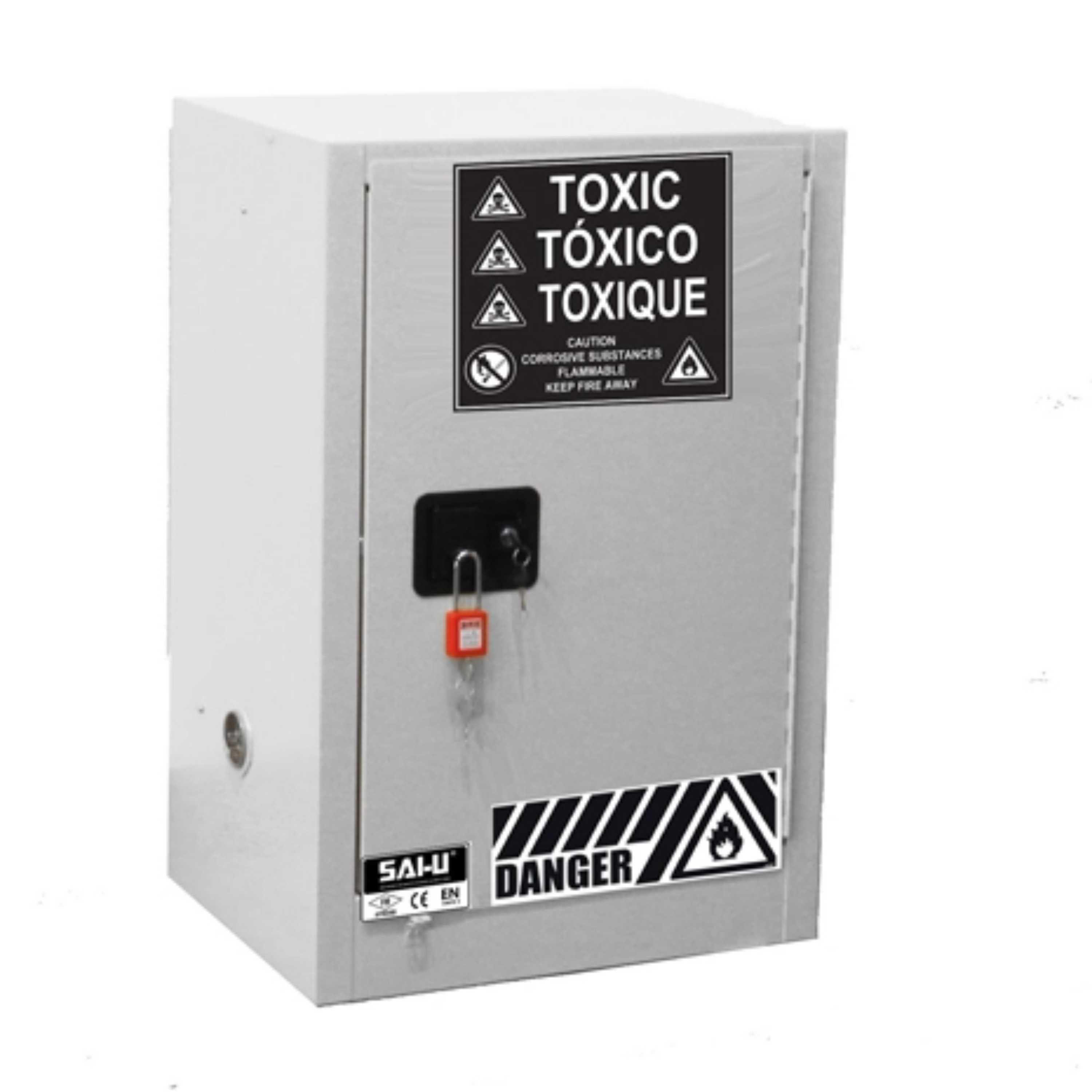 SAI-U® 12 Gallon, Manual Close, 1 shelf, Toxic Chemicals Safety Storage Cabinet