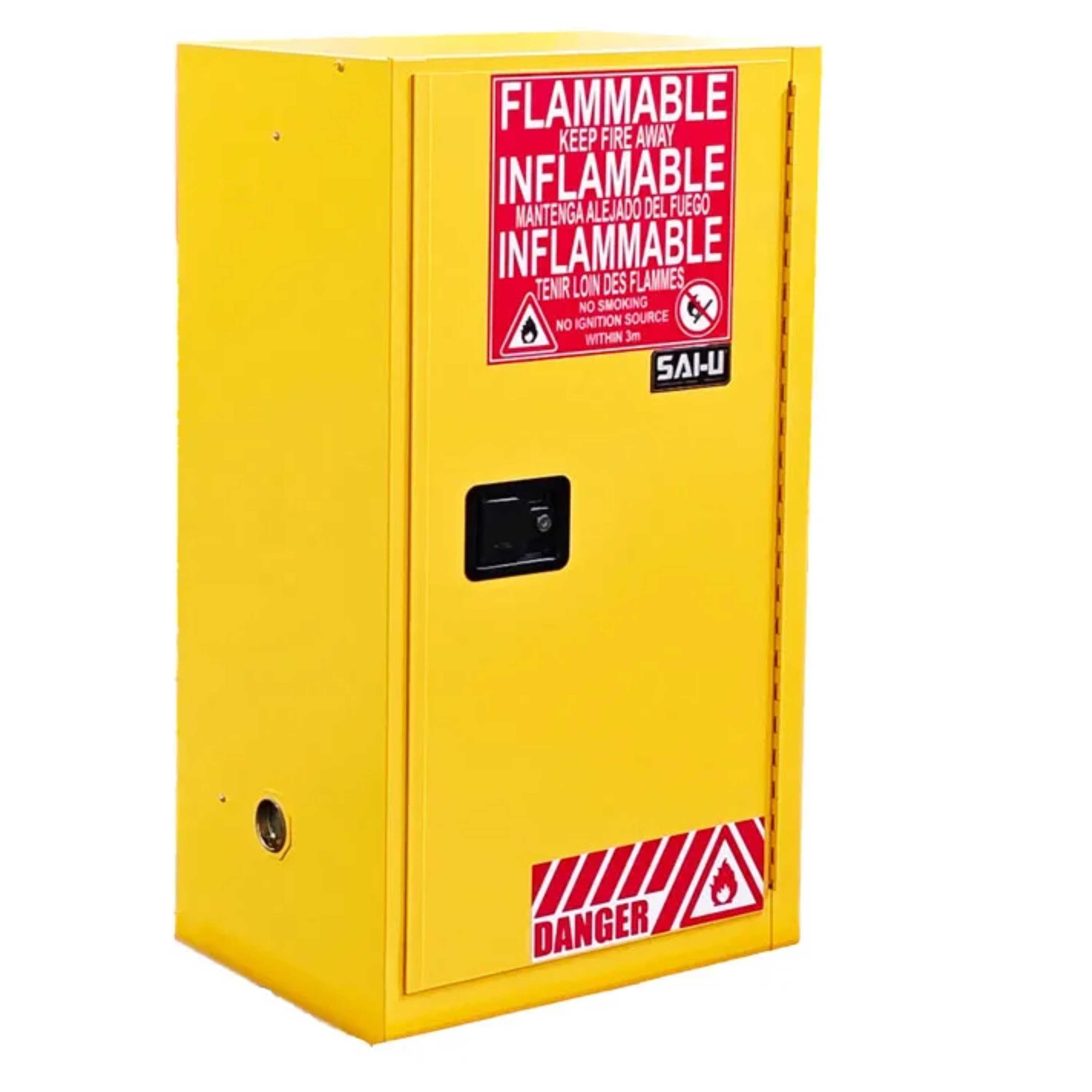SAI-U® 15 Gallon, Manual Close, 1 shelf, Flammable Liquids Safety Storage Cabinet