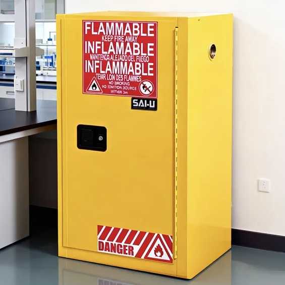 SAI-U® 15 Gallon, Manual Close, 1 shelf, Flammable Liquids Safety Storage Cabinet
