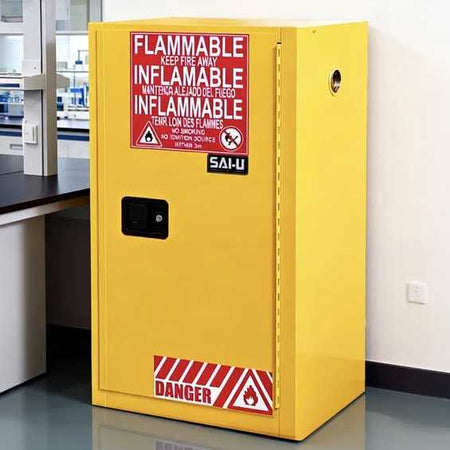 SAI-U® 15 Gallon, Manual Close, 1 shelf, Flammable Liquids Safety Storage Cabinet