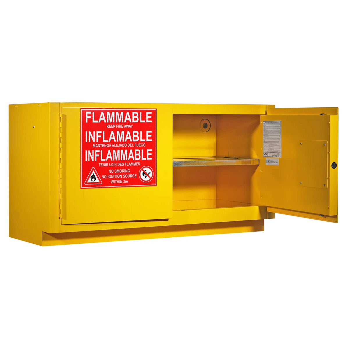 SAI-U® 17 Gallon, Manual Close, 1 shelf Flammable Liquids Safety Storage Cabinet
