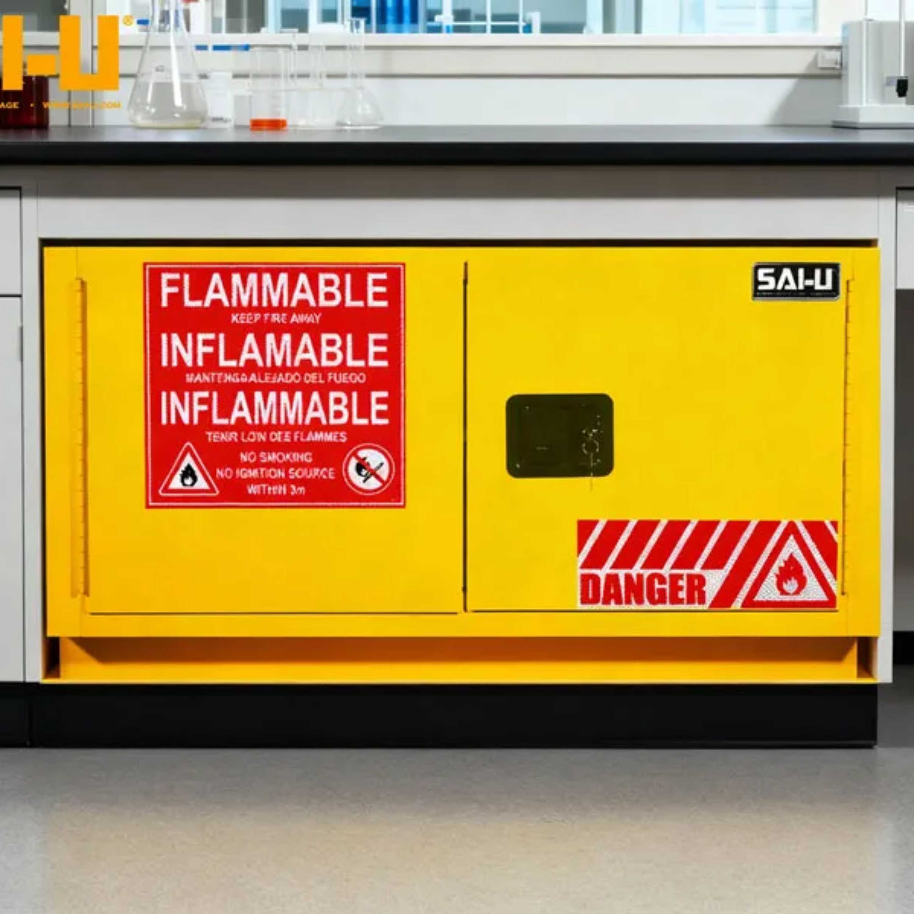 SAI-U® 17 Gallon, Manual Close, 1 shelf Flammable Liquids Safety Storage Cabinet