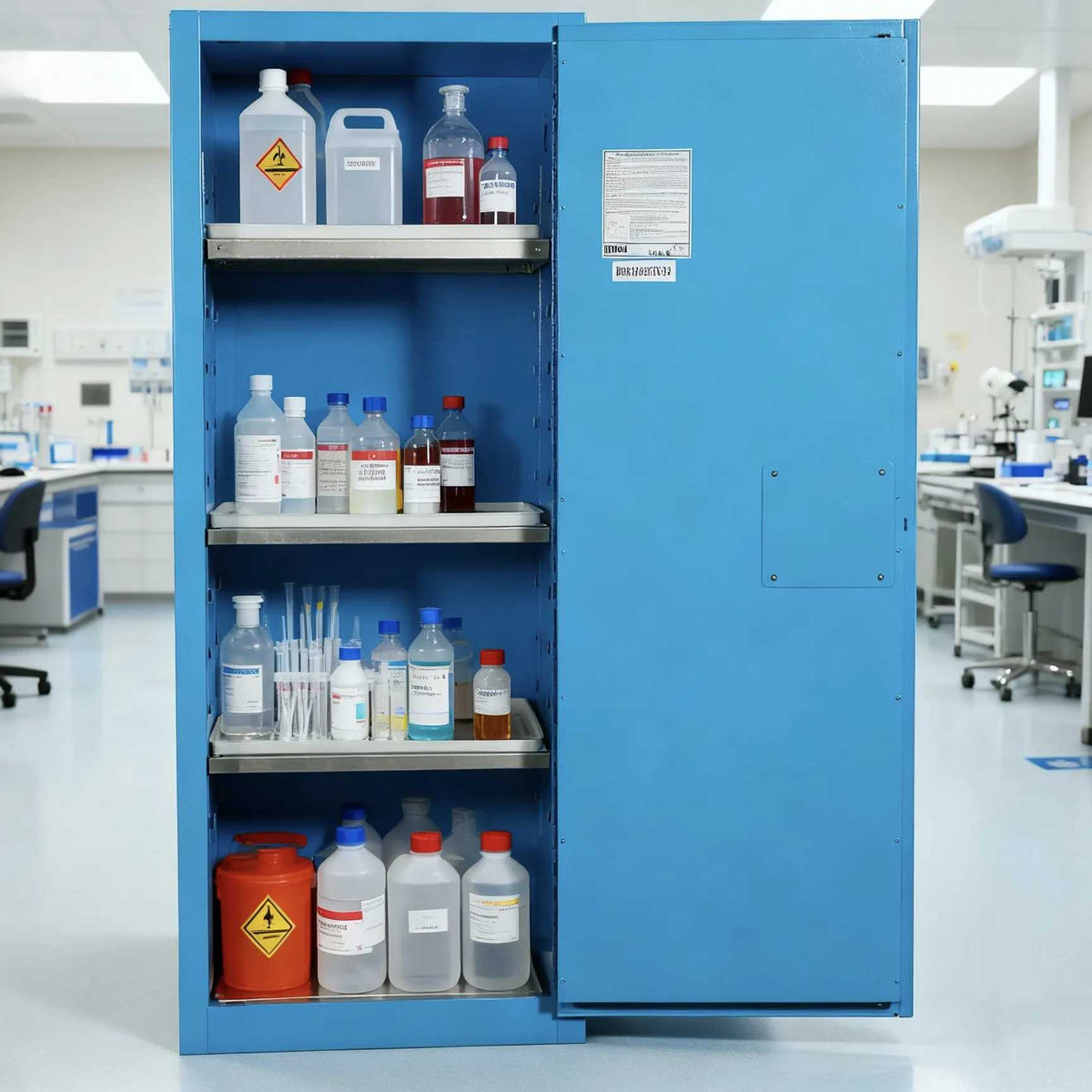 SAI-U® 22 Gallon, Manual Close, 3 shelves, Corrosive Liquids Safety Storage Cabinet