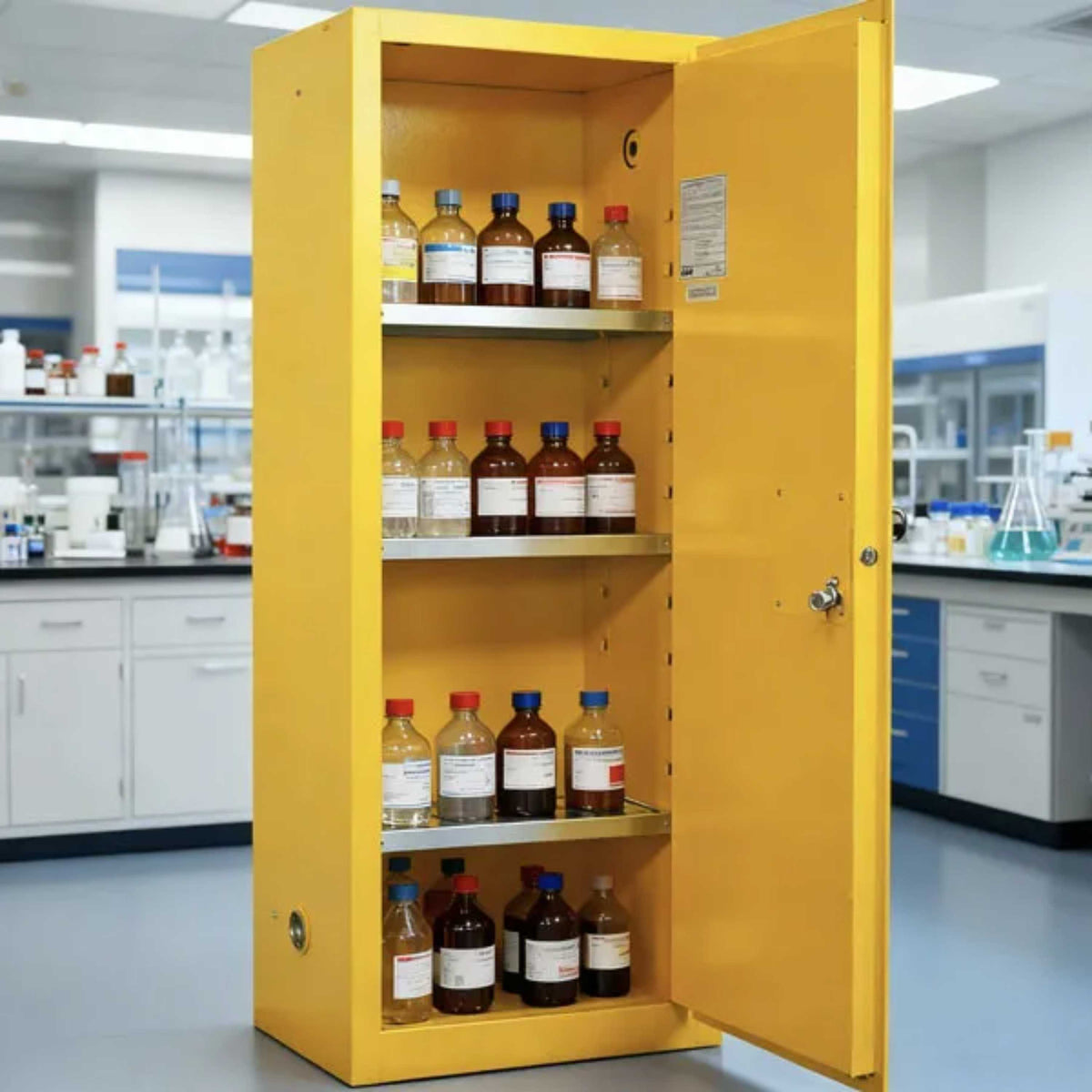 SAI-U® 22 Gallon, Manual Close, 3 shelves, Flammable Liquids Safety Storage Cabinet