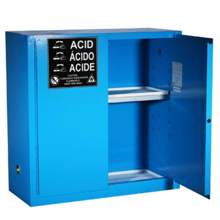 SAI-U® 30 Gallon, Manual Close, 1 shelf, Corrosive Liquids Safety Storage Cabinet
